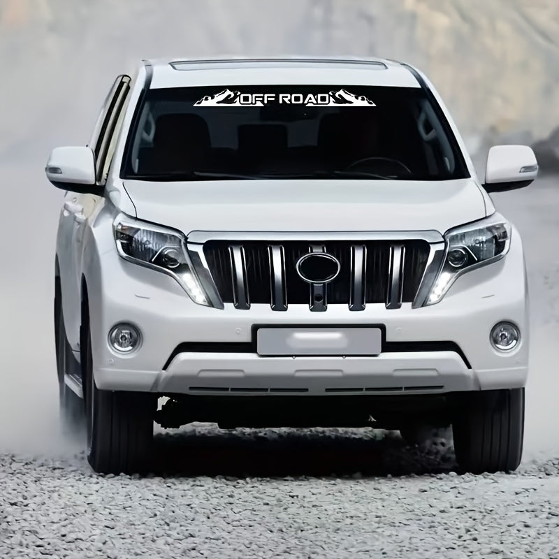 Sticker Master OFF ROAD Ön Cam Stickerı | Dağ Temalı Arazi Aracı Çıkartması