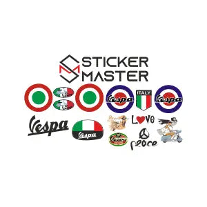 Vespa İtalyan Sticker Seti Sticker Master