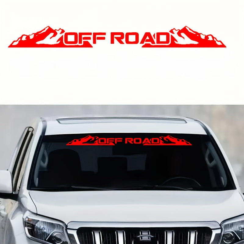 Sticker Master OFF ROAD Ön Cam Stickerı | Dağ Temalı Arazi Aracı Çıkartması