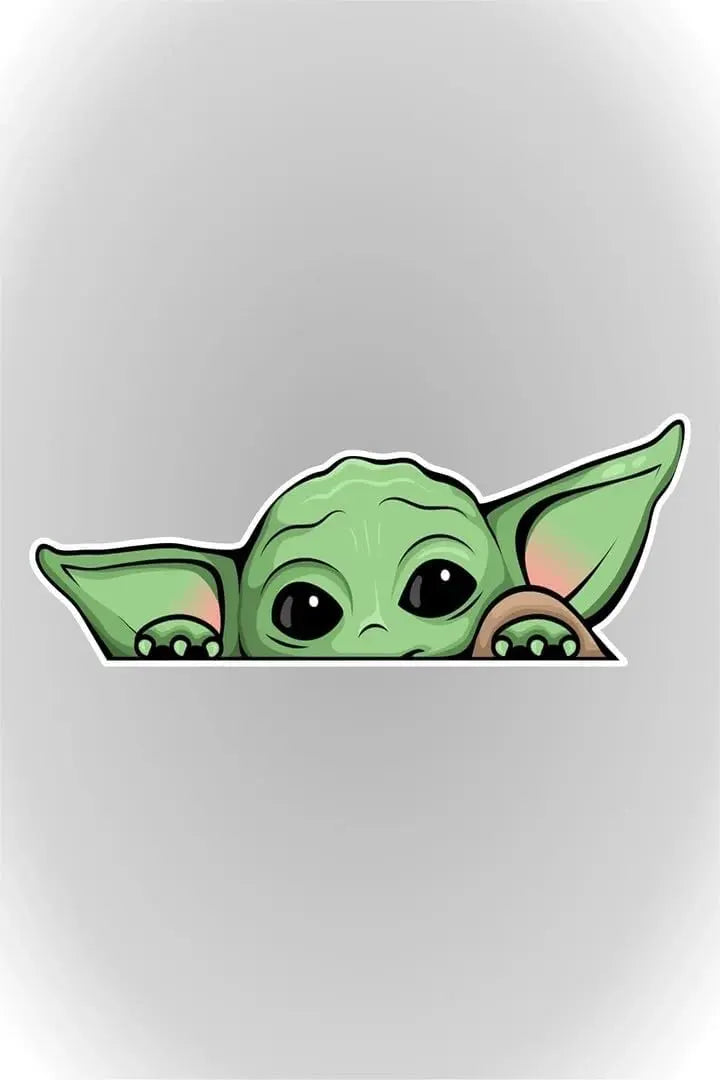 Sticker Master Yoda Motorsiklet,Kask,Laptop,Motor Ve Oto Araç Sticker 6 X 6 Cm Renkli Sticker Master