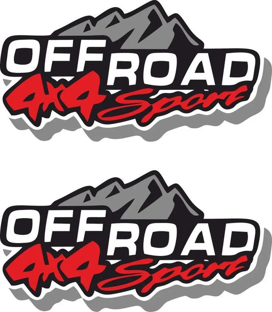 Sticker Master 4x4 Off Road Kapı Sticker Seti Motor, Kask, Laptop, Araba, Oto Araç İçin Dayanıklı Etiket Decal