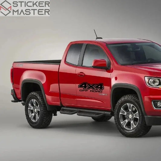 4x4 Sticker Seti | Pick-up ve SUV İçin Off Road Yan Gövde Decal (2 Adet) Sticker Master