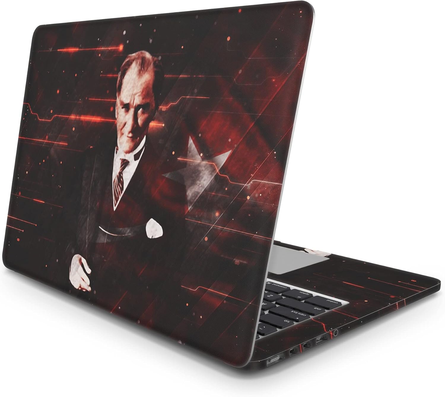 Sticker Master Mustafa Kemal Atatürk Impressive Evrensel Sticker Dizüstü Bilgisayar Vinil Sticker Decal 12" 13" 13.3" 14" 15" 15.4" 15.6 inç Dizüstü Bilgisayar Çıkartma Koruyucu Macbook Asus Acer Hp Lenovo Huawei Dell İçin