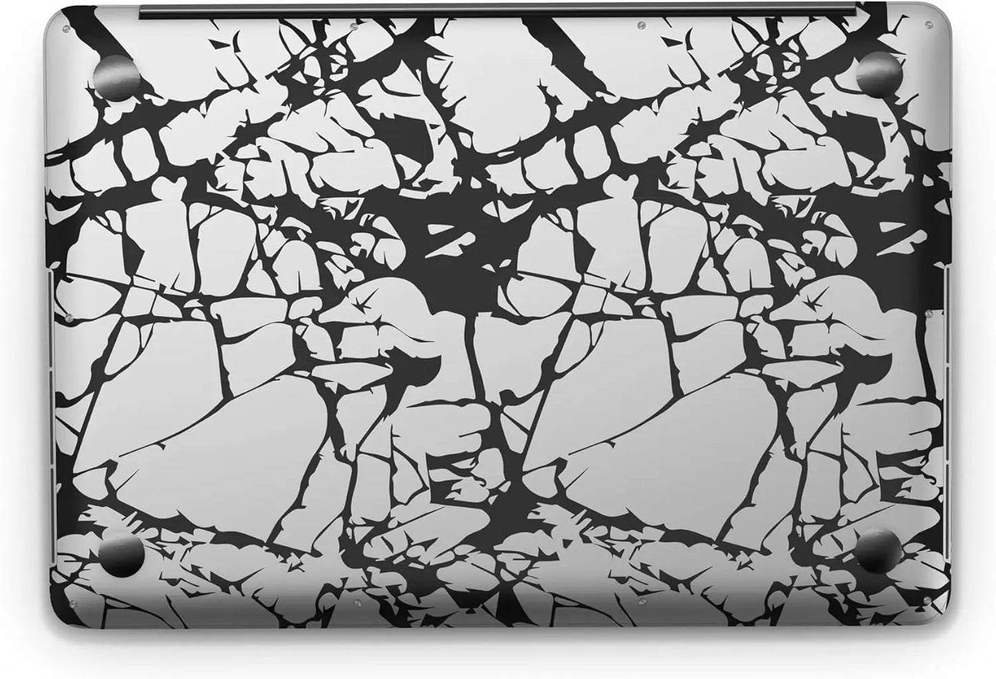 Sticker Master White Rock Pattern Evrensel Sticker Dizüstü Bilgisayar Vinil Sticker Decal 12" 13" 13.3" 14" 15" 15.4" 15.6 inç Dizüstü Bilgisayar Çıkartma Koruyucu Macbook Asus Acer Hp Lenovo Huawei Dell İçin Sticker Master