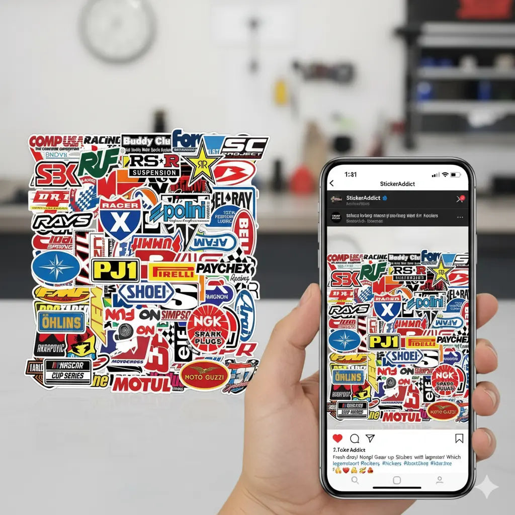 100 Adet JDM Graffiti Racing Araba Modifiye Sticker Seti | Sticker Master Sticker Master