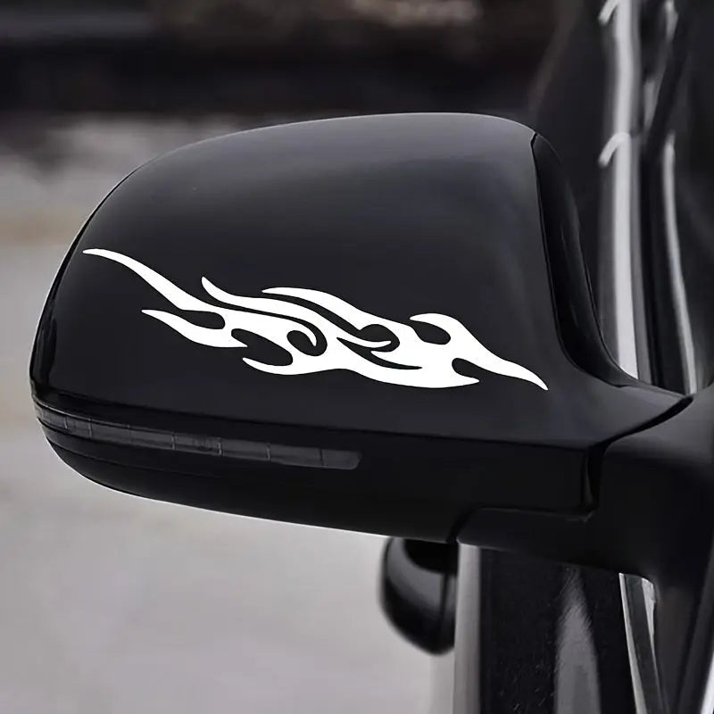 Alev Desenli Dikiz Aynası Sticker 2li Set Su Geçirmez | Sticker Master Sticker Master