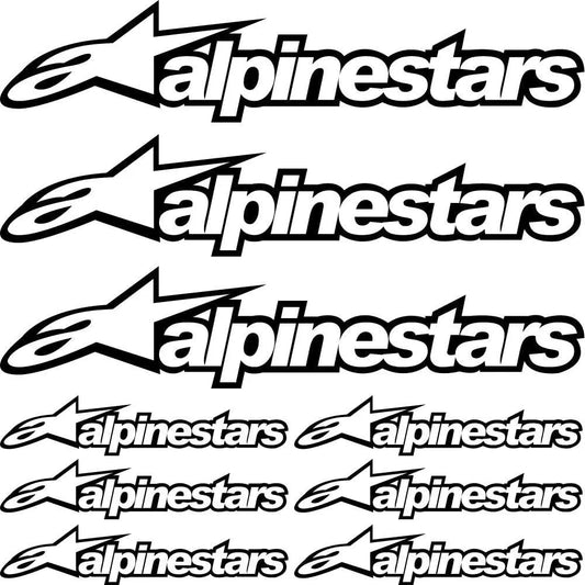 Sticker Master Alpinestars Sponsor Set Sticker Oto Motor Araba 2 Sticker Master