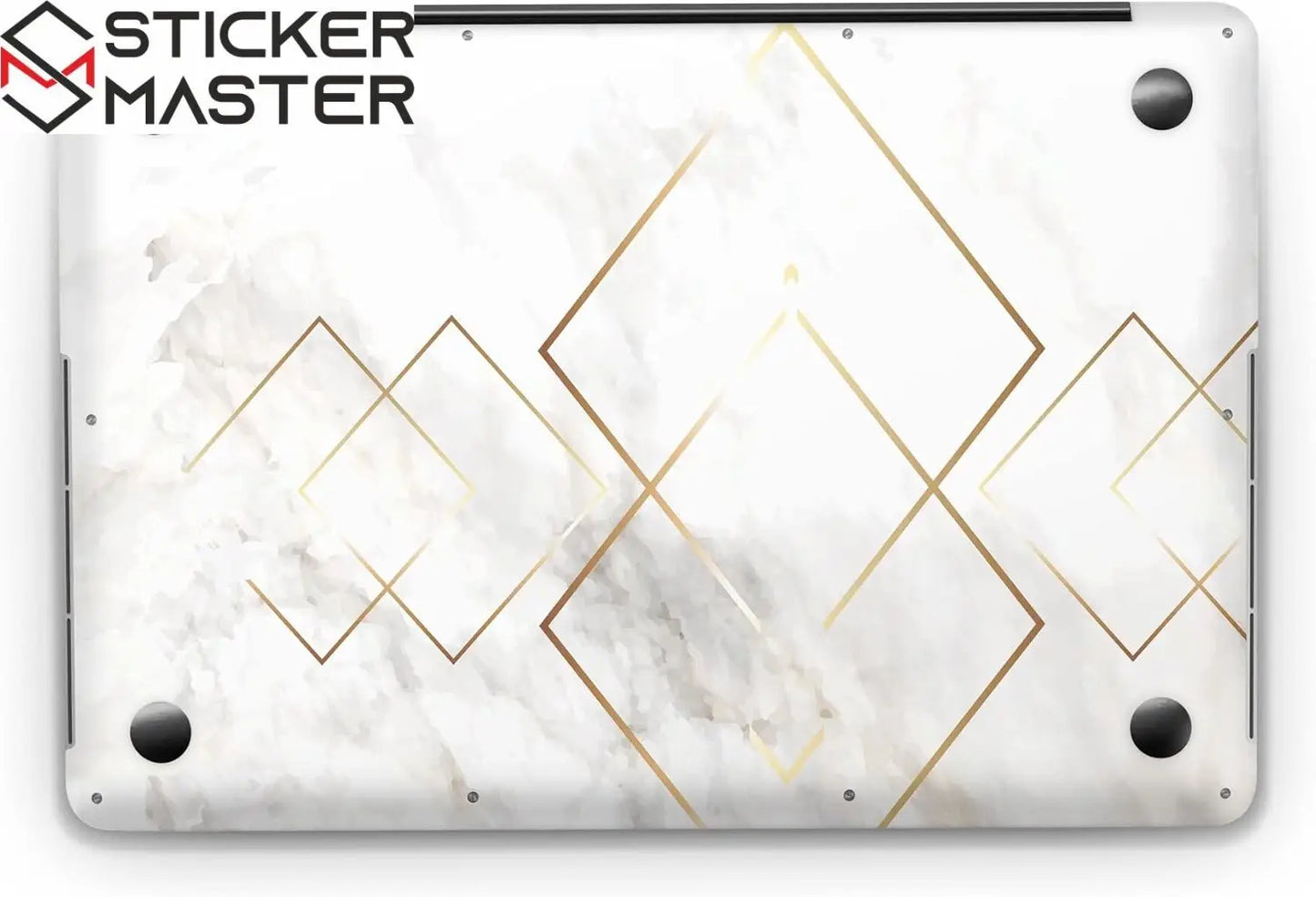Sticker Master Golden Marble Evrensel Sticker Dizüstü Bilgisayar Vinil Sticker Decal 12" 13" 13.3" 14" 15" 15.4" 15.6 inç Dizüstü Bilgisayar Çıkartma Koruyucu Macbook Asus Acer Hp Lenovo Huawei Dell İçin - Sticker Master