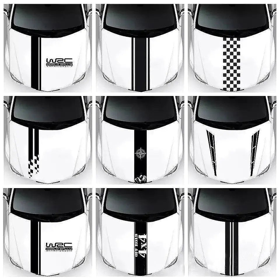 Araba Kaput Sticker - Kişiselleştirilmiş Şerit Çıkartma Sticker Master