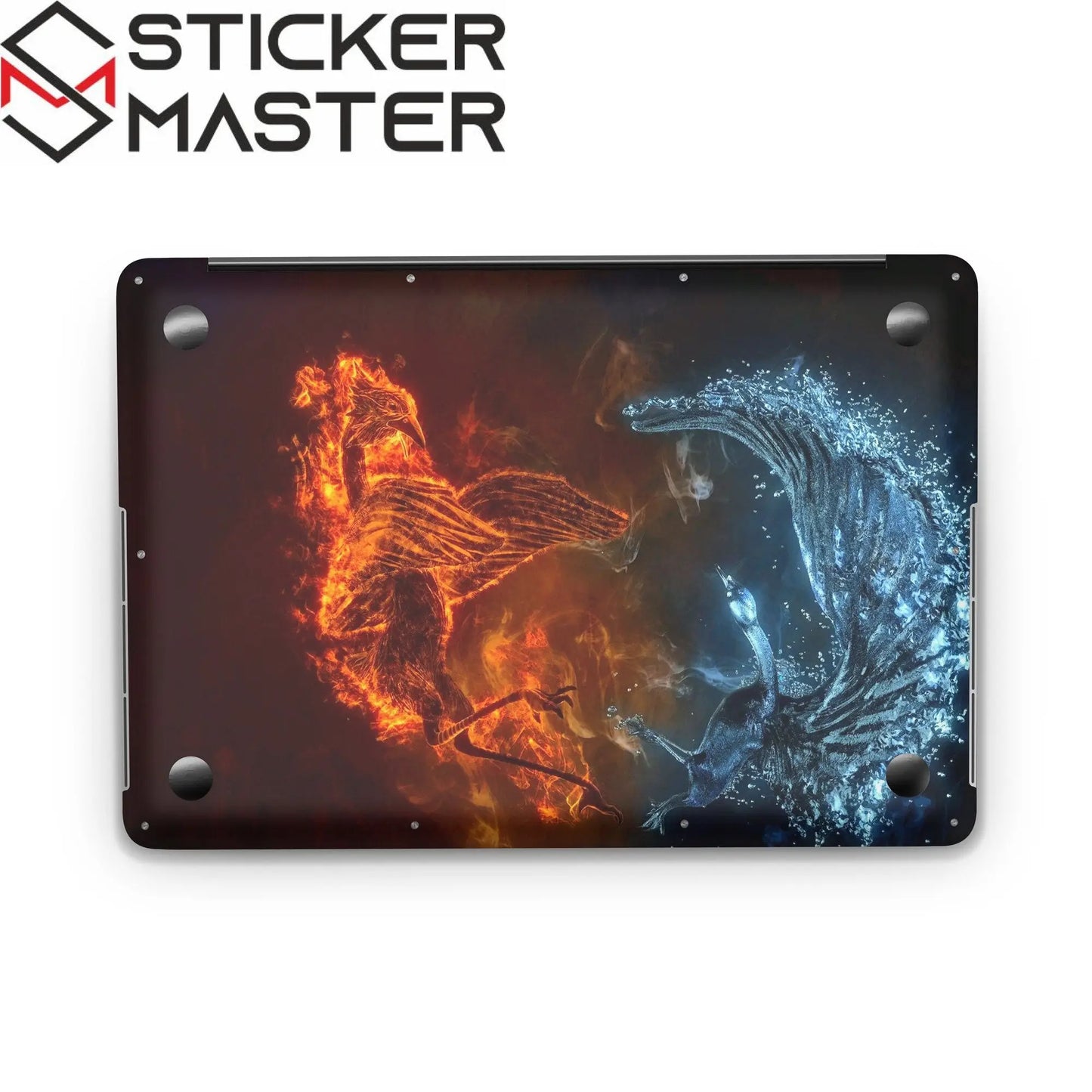 Sticker Master Fire And Water Evrensel Sticker Dizüstü Bilgisayar Vinil Sticker Decal 12" 13" 13.3" 14" 15" 15.4" 15.6 inç Dizüstü Bilgisayar Çıkartma Koruyucu Macbook Asus Acer Hp Lenovo Huawei Dell İçin - Sticker Master