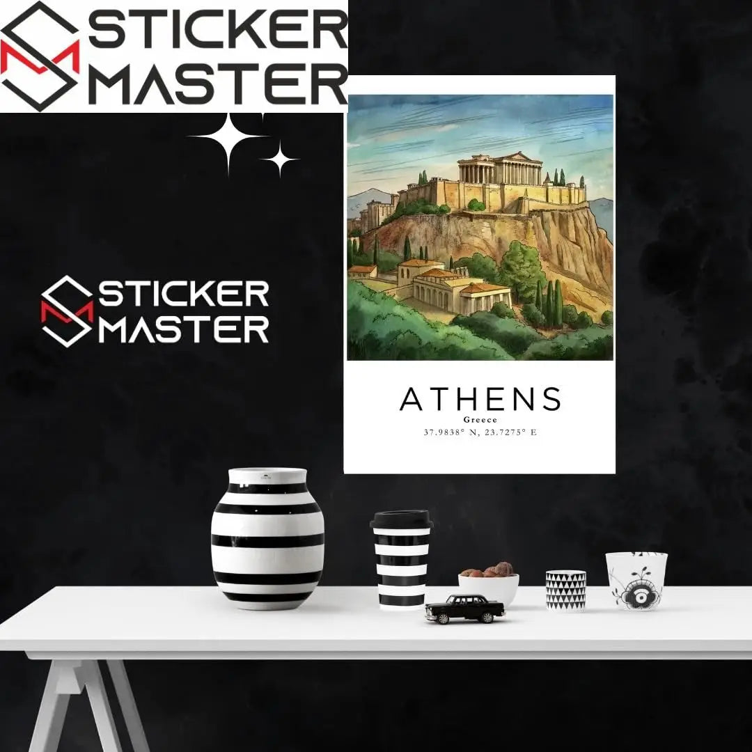 Sticker Master Atina Çerçeveli Poster Tablo | Antik ve Modernin Buluştuğu Estetik Dekorasyon
