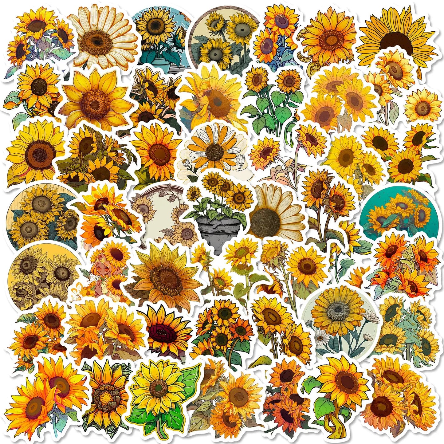 Ayçiçeği Sticker Seti (50’li) | Sticker Master - Sticker Master