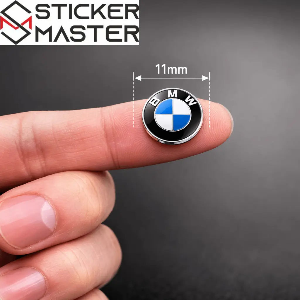 BMW Uyumlu Anahtar Amblemi | 11mm 3D Damla Logo Etiket (2 Adet) - Sticker Master
