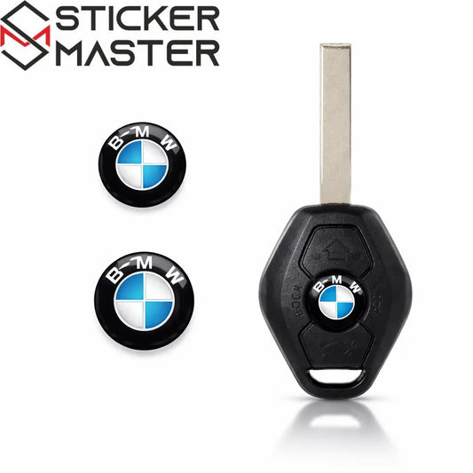 BMW Uyumlu Anahtar Amblemi | 11mm 3D Damla Logo Etiket (2 Adet) - Sticker Master