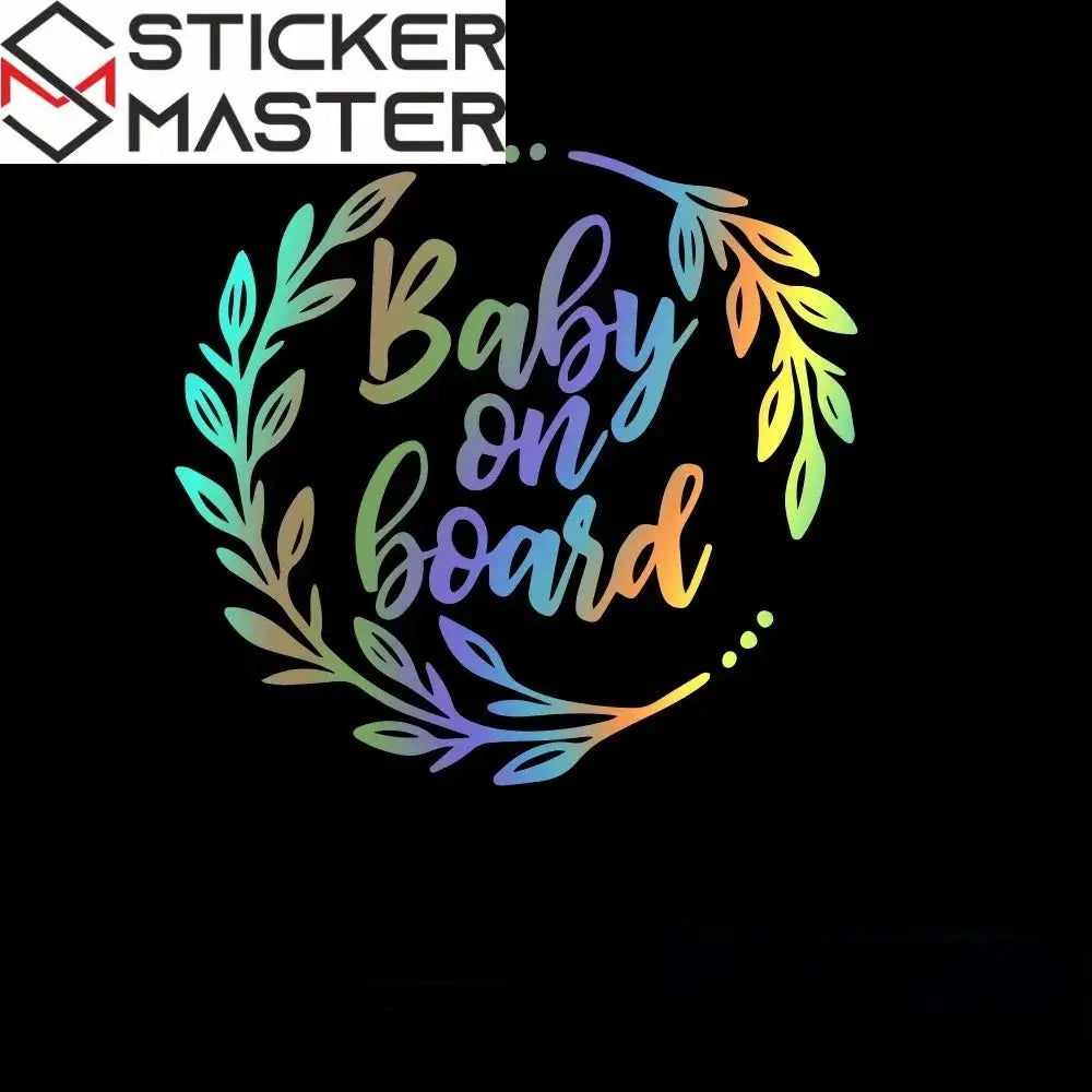Baby on Board Sticker Renkli Araba Cam Yazısı | Sticker Master - Sticker Master