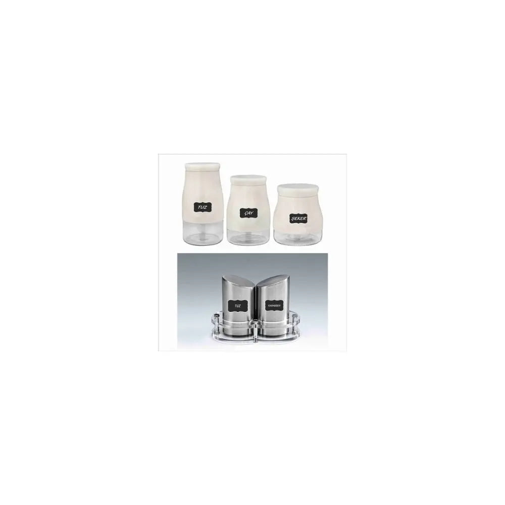 Sticker Master Baharatlık Sticker Seti – 40 Parça Su-&-Yağ Dayanıklı Kavanoz Etiketi - Sticker Master