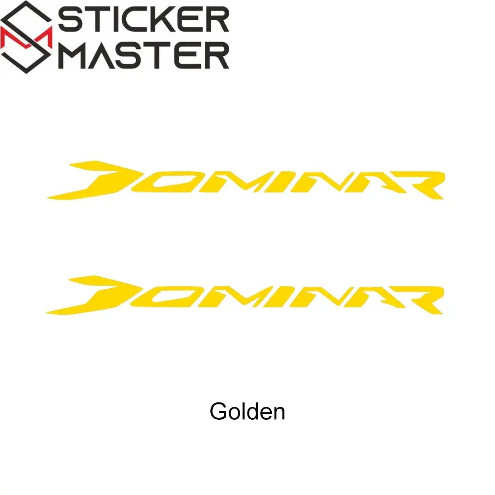 Bajaj Dominar Sticker | D250 ve D400 Uyumlu Kuyruk ve Yan Grenaj Yazısı Sticker Master