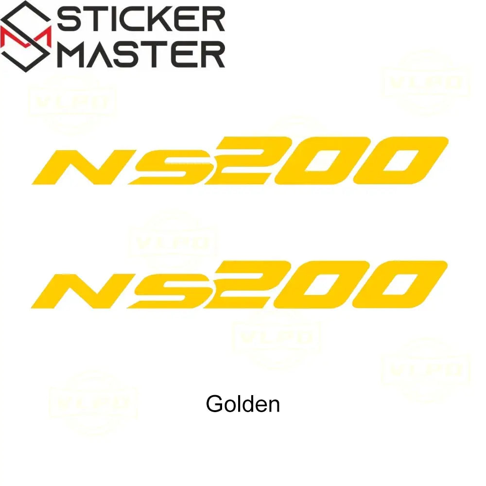 Bajaj Pulsar NS200 Sticker | 2020-2024 Ön Yan Grenaj ve Depo Yanı NS200 Yazısı Sticker Master