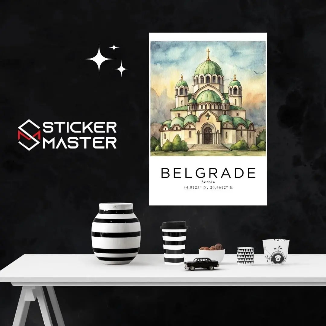 Sticker Master Belgrad Çerçeveli Poster Tablo | Tarih ve Kültürü Duvarlarınıza Taşıyın