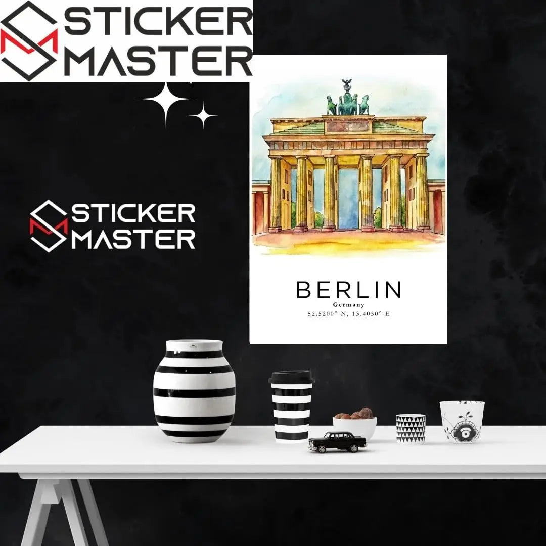 Sticker Master Berlin Çerçeveli Poster Tablo | Şehrin İkonik Manzarasıyla Dekoratif Dokunuş