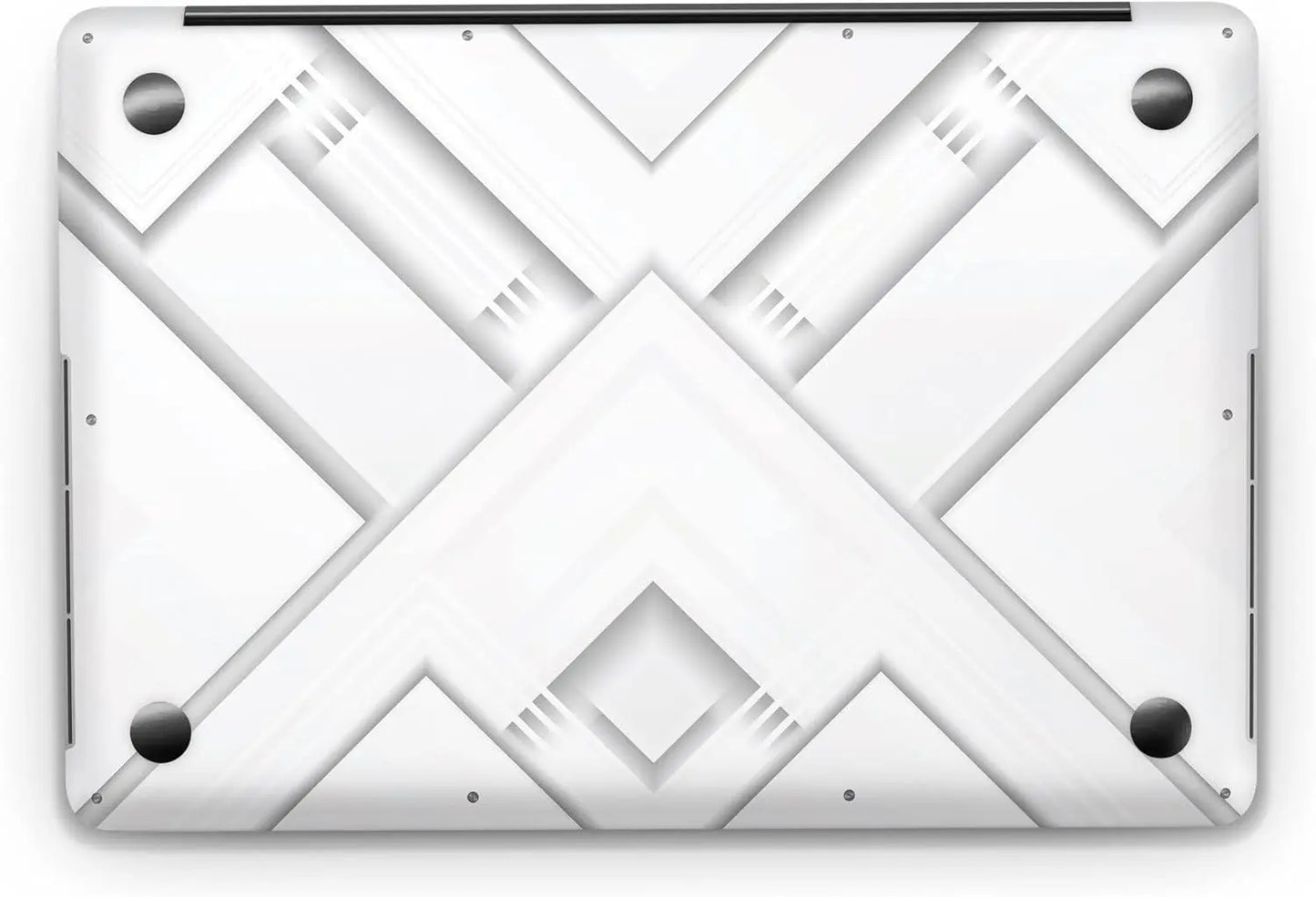 Sticker Master Olygonal White Text Evrensel Sticker Dizüstü Bilgisayar Vinil Sticker Decal 12" 13" 13.3" 14" 15" 15.4" 15.6 inç Dizüstü Bilgisayar Çıkartma Koruyucu Macbook Asus Acer Hp Lenovo Huawei Dell İçin - Sticker Master