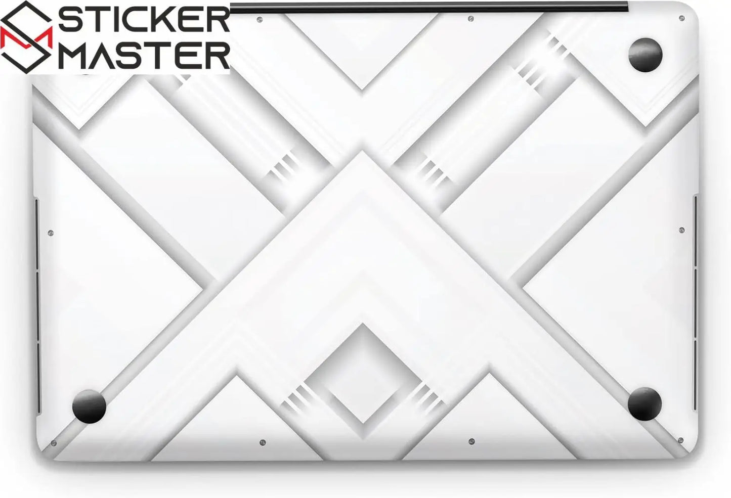Sticker Master Olygonal White Text Evrensel Sticker Dizüstü Bilgisayar Vinil Sticker Decal 12" 13" 13.3" 14" 15" 15.4" 15.6 inç Dizüstü Bilgisayar Çıkartma Koruyucu Macbook Asus Acer Hp Lenovo Huawei Dell İçin - Sticker Master