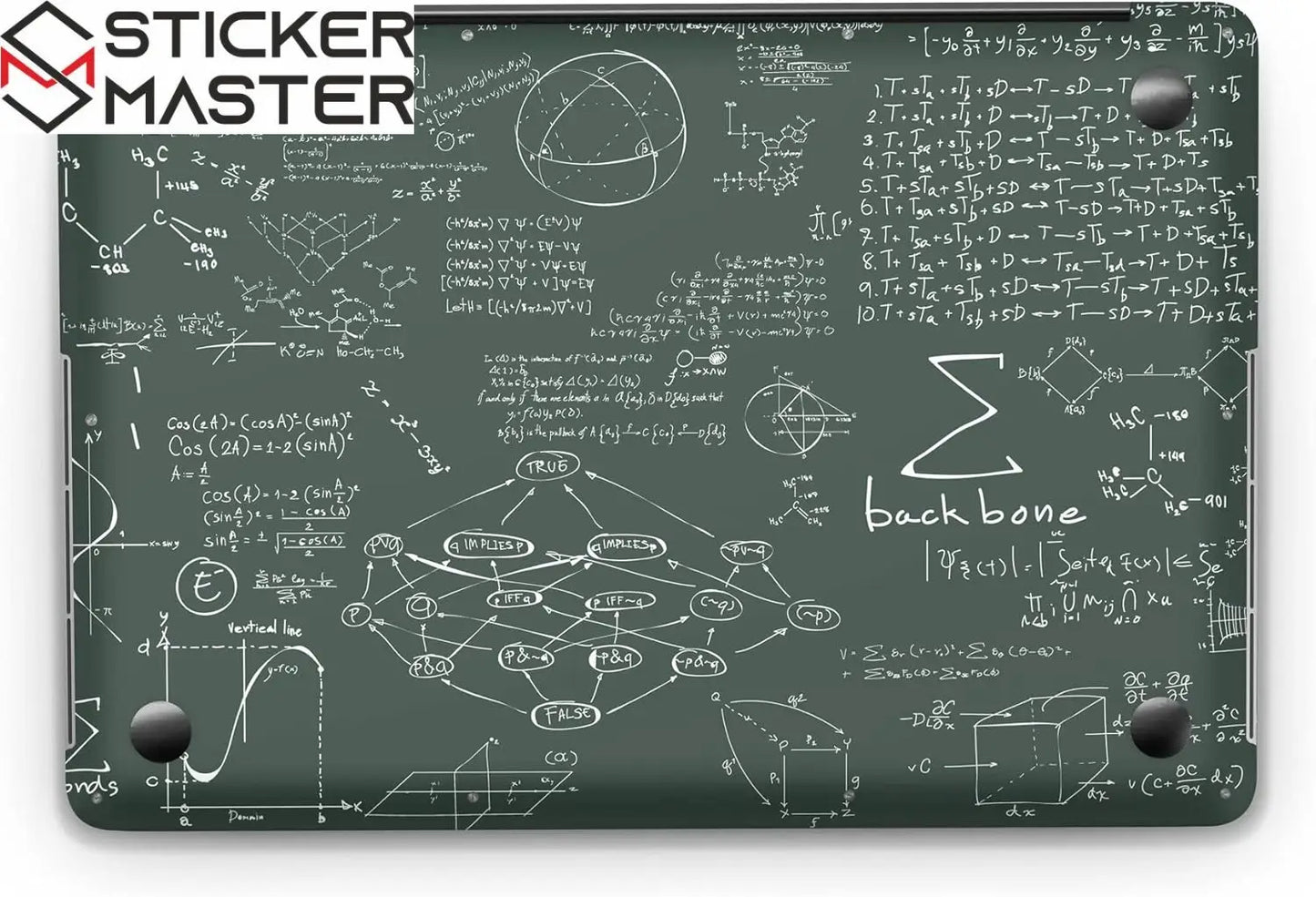 Sticker Master Chemical Formulas Evrensel Sticker Dizüstü Bilgisayar Vinil Sticker Decal 12" 13" 13.3" 14" 15" 15.4" 15.6 inç Dizüstü Bilgisayar Çıkartma Koruyucu Macbook Asus Acer Hp Lenovo Huawei Dell İçin - Sticker Master