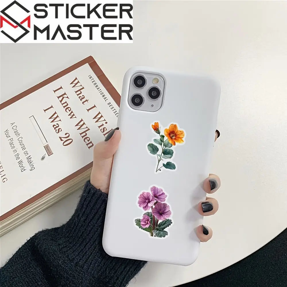 Çiçek Vinil Sticker Seti 50’li | Sticker Master - Sticker Master