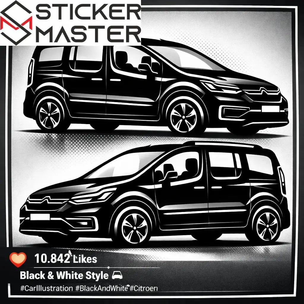 Citroen Berlingo Kelebek Camı Sticker - Sticker Master araç sticker ürün görseli
