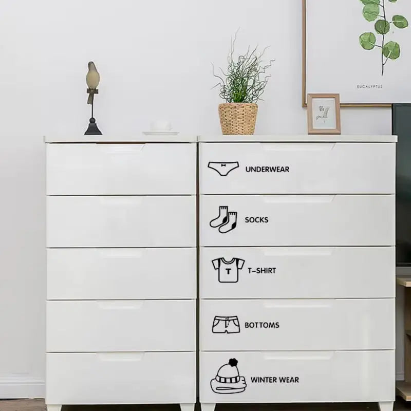 Çocuk Odası Dolap Düzenleyici Sticker Seti (7 Parça) - Sticker Master