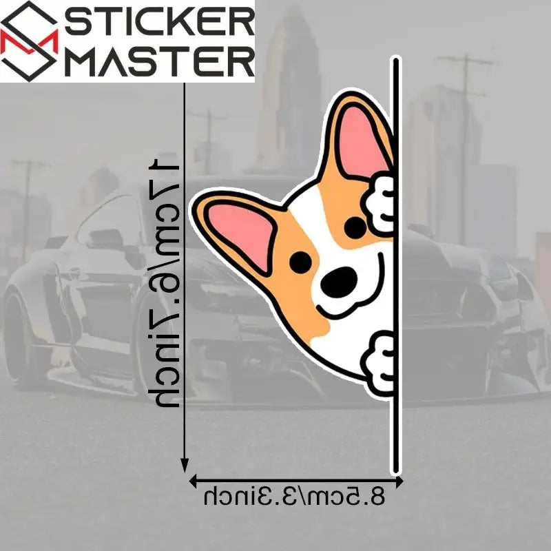 Corgi Sticker Cee Yapan Köpek Araba Süsü | Sticker Master - Sticker Master
