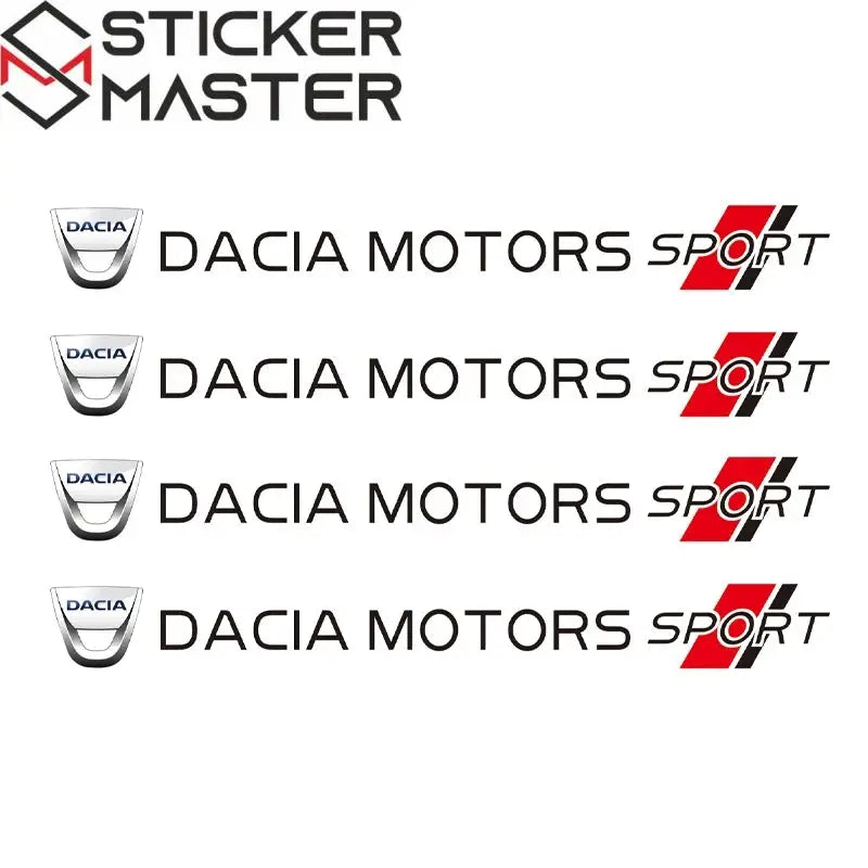 Dacia Motors Sport Sticker Ayna ve Kapı Kolu Seti 4 Adet | Sticker Master - Sticker Master