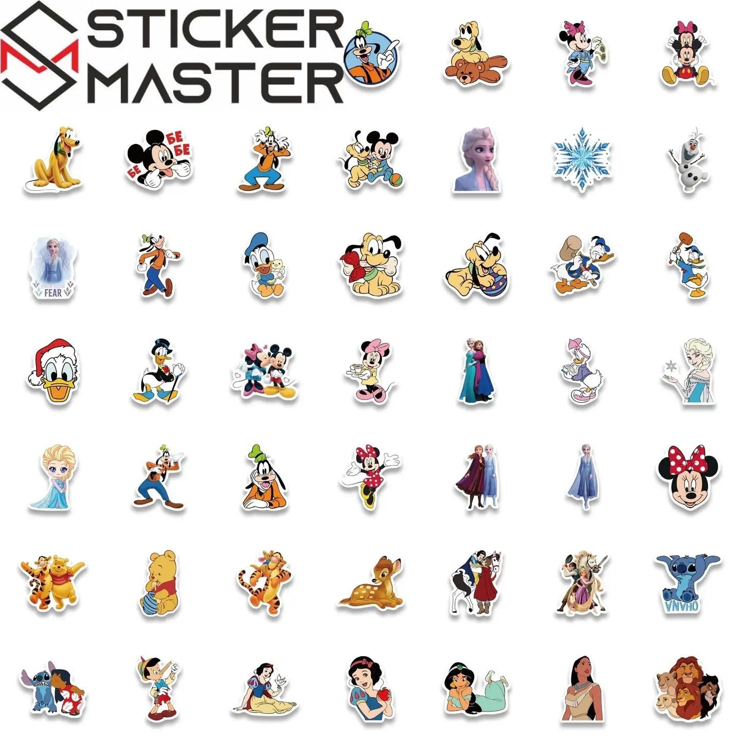 50'li Disney Karakterleri Sticker Seti | Sticker Master - Sticker Master