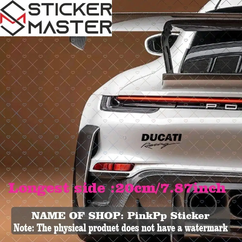 Ducati Racing Siyah Beyaz Şeffaf Sticker 2’li Set | Sticker Master - Sticker Master