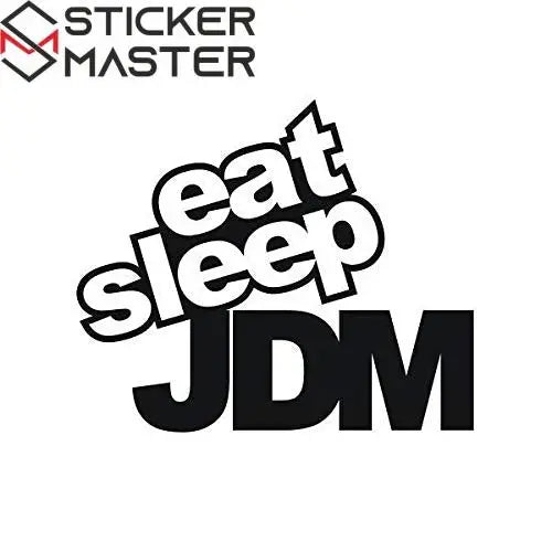 Sticker Master Eat Sleep Jdm Sticker Motor, Kask, Laptop, Araba, Oto Araç İçin Dayanıklı Etiket Decal
