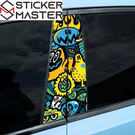 Eğlenceli Araba Kapı Direği Sticker | B Sütun Kaplama