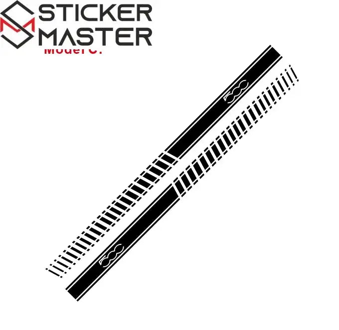 Fiat 500 Abarth Sticker Yan Kapı Şeridi Seti | Sticker Master - Sticker Master