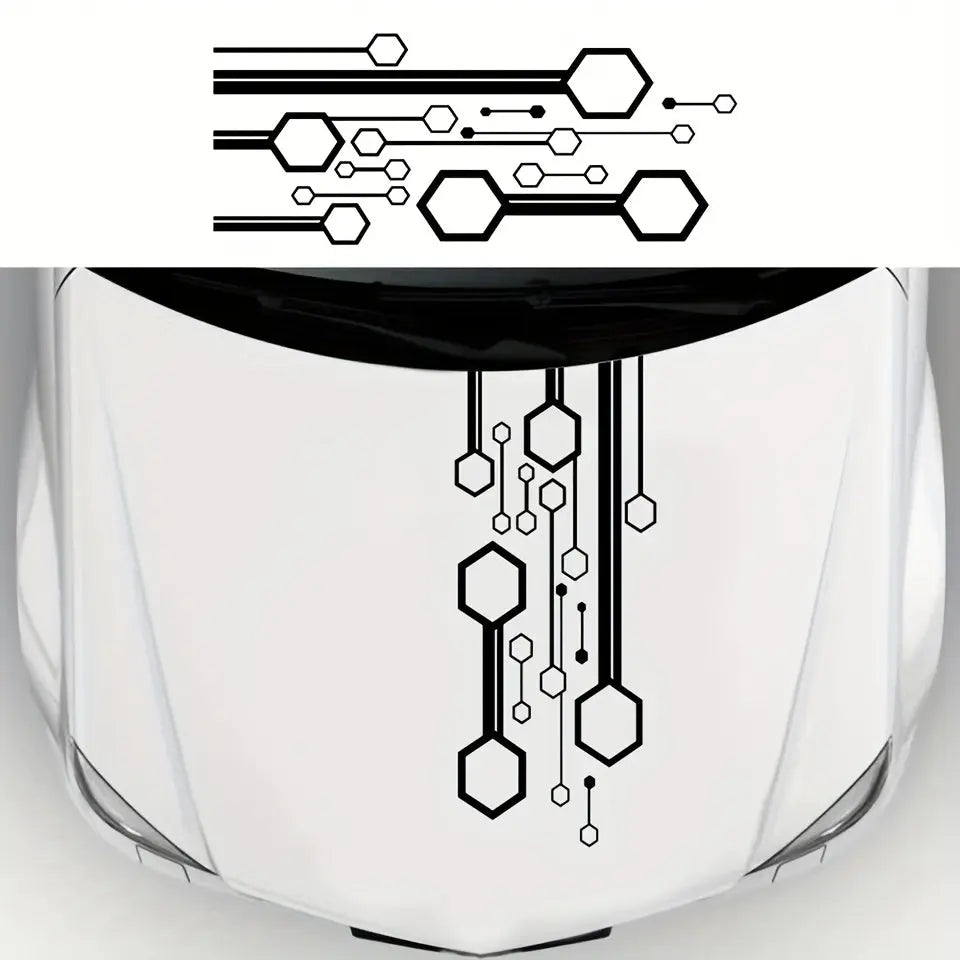 Fütüristik Petek Desenli Kaput Stickerı - Sticker Master Sticker Master