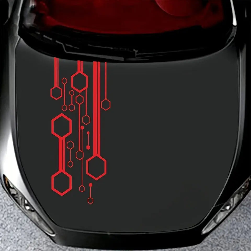 Fütüristik Petek Desenli Kaput Stickerı - Sticker Master Sticker Master