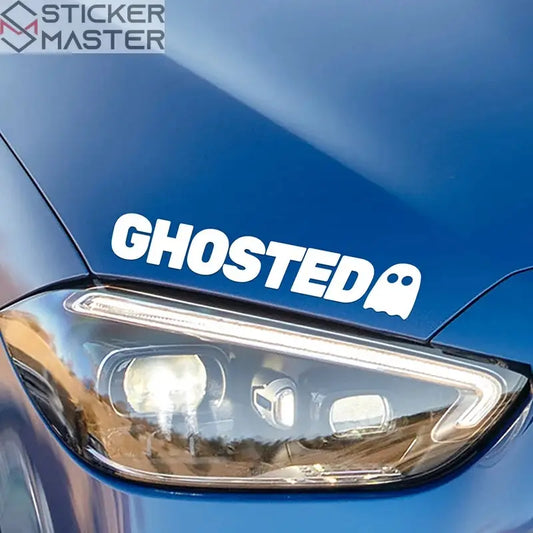 Ghosted Sticker | Hayalet İkonlu JDM Tarzı Yazı Decal (23.5 cm) Sticker Master