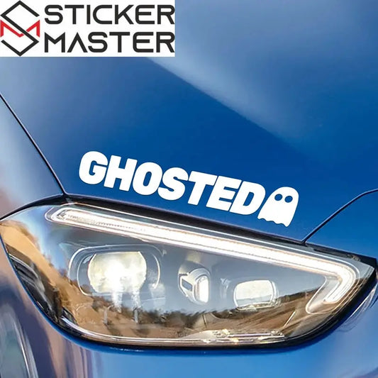 Ghosted Sticker | Hayalet İkonlu JDM Tarzı Yazı Decal (23.5 cm) Sticker Master