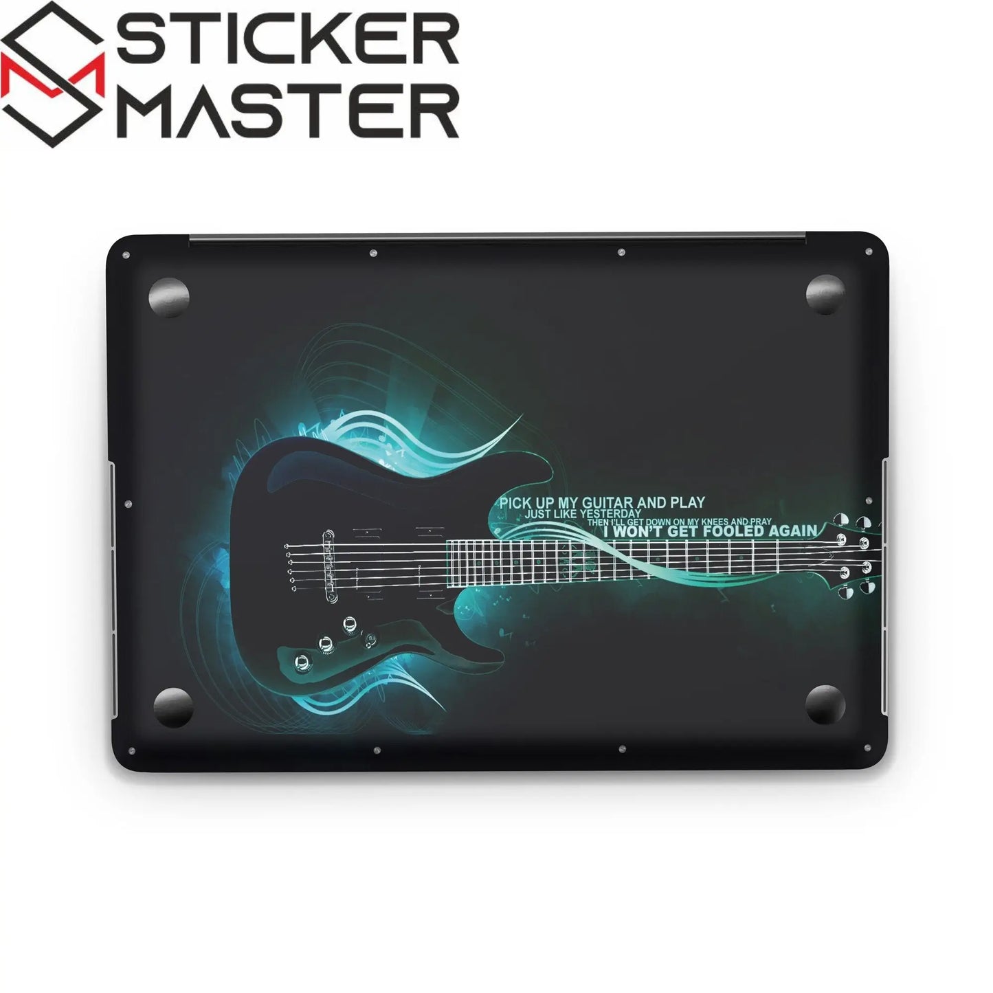 Sticker Master Music Guitar Evrensel Sticker Dizüstü Bilgisayar Vinil Sticker Decal 12" 13" 13.3" 14" 15" 15.4" 15.6 inç Dizüstü Bilgisayar Çıkartma Koruyucu Macbook Asus Acer Hp Lenovo Huawei Dell İçin - Sticker Master