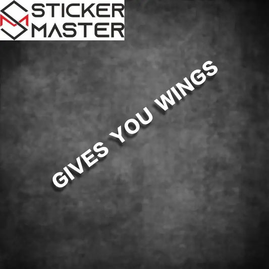 Gives You Wings Sticker | Motosiklet Kask ve Vizör İçin Kanatlandıran Decal (15x1 cm) Sticker Master