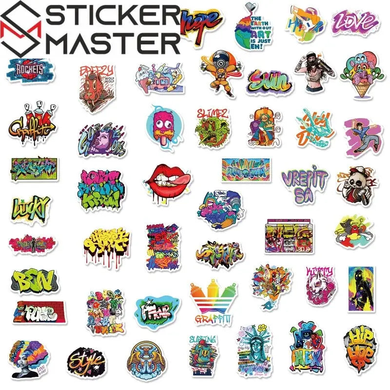 Graffiti Sticker Seti (50 Adet) Sokak Sanatı Etiketi | Sticker Master - Sticker Master