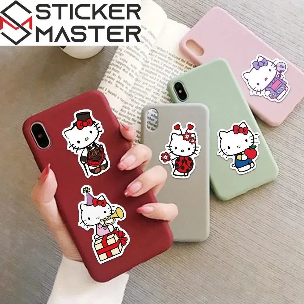 Hello Kitty ve Kuromi Sticker Seti | 50 Adet Suya Dayanıklı Sanrio Çıkartma Paketi Sticker Master