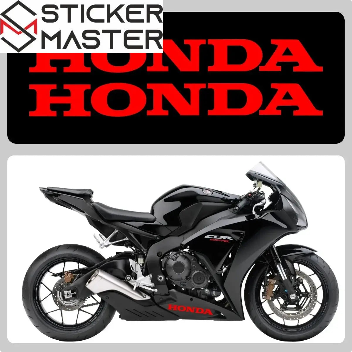 Sticker Master Honda CBR Serisi Uyumlu Yüksek Kaliteli Vinil Logo Sticker Seti - Sticker Master