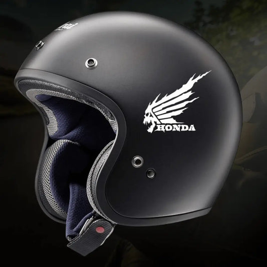 Honda Kuru Kafa Sticker | Skull Wing Tasarımlı Kanat Depo ve Grenaj Decal (2 Adet) Sticker Master