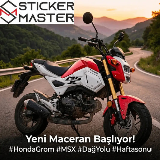 Honda MSX Sticker | MSX 125 ve Grom Uyumlu Yan Grenaj Logo Seti (2 Adet) - Sticker Master