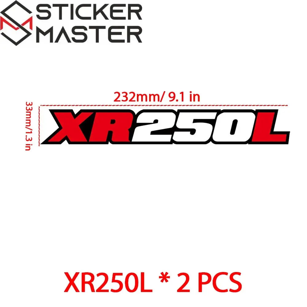 Honda XR Sticker | XR 600R 650R 400R 250R Arka Maşa Decal Seti (21-23 cm) Sticker Master