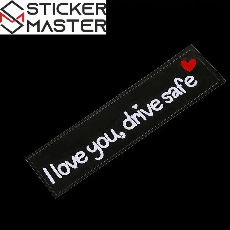 I Love You Drive Safe Sticker Dikiz Aynası Yazısı | Sticker Master - Sticker Master